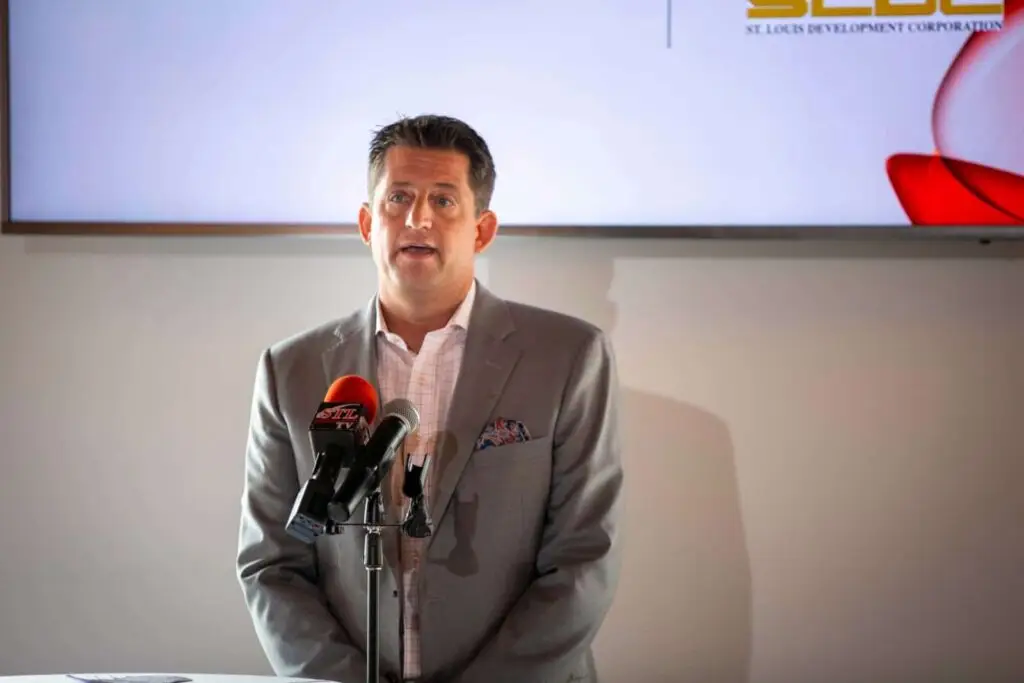 Abstrakt CEO speaking at an event