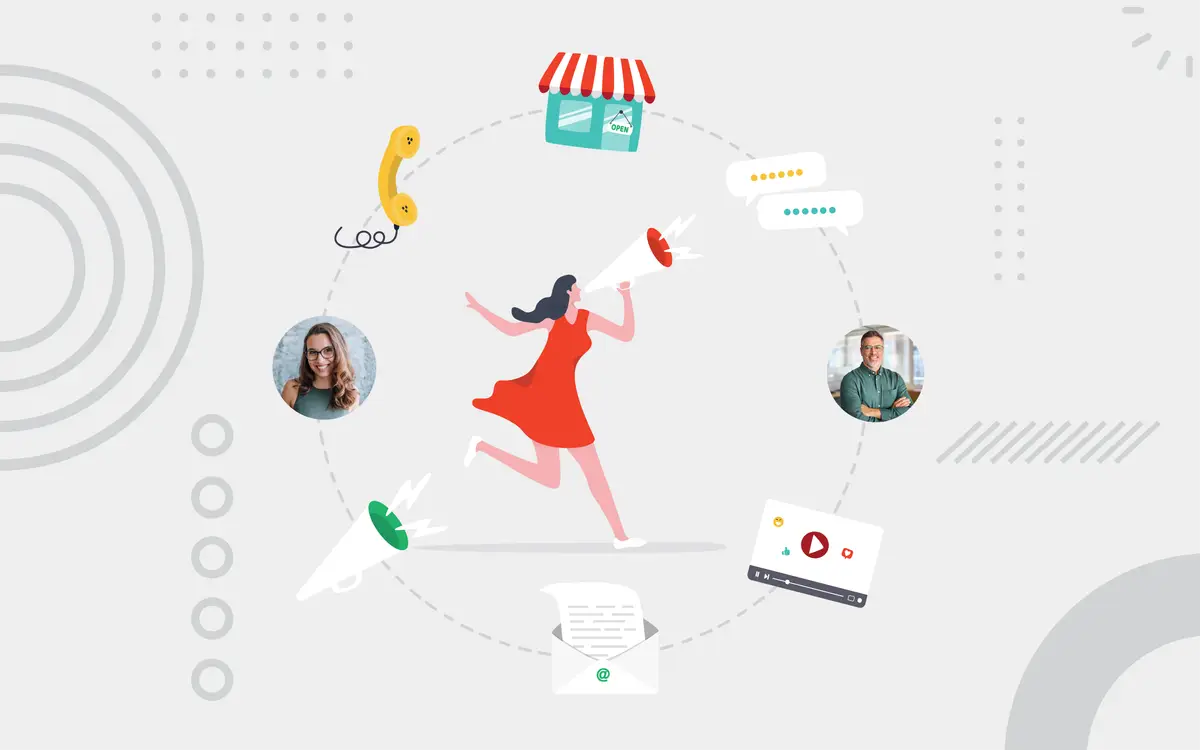 Illustration: Onmi channel vs cross channel marketing