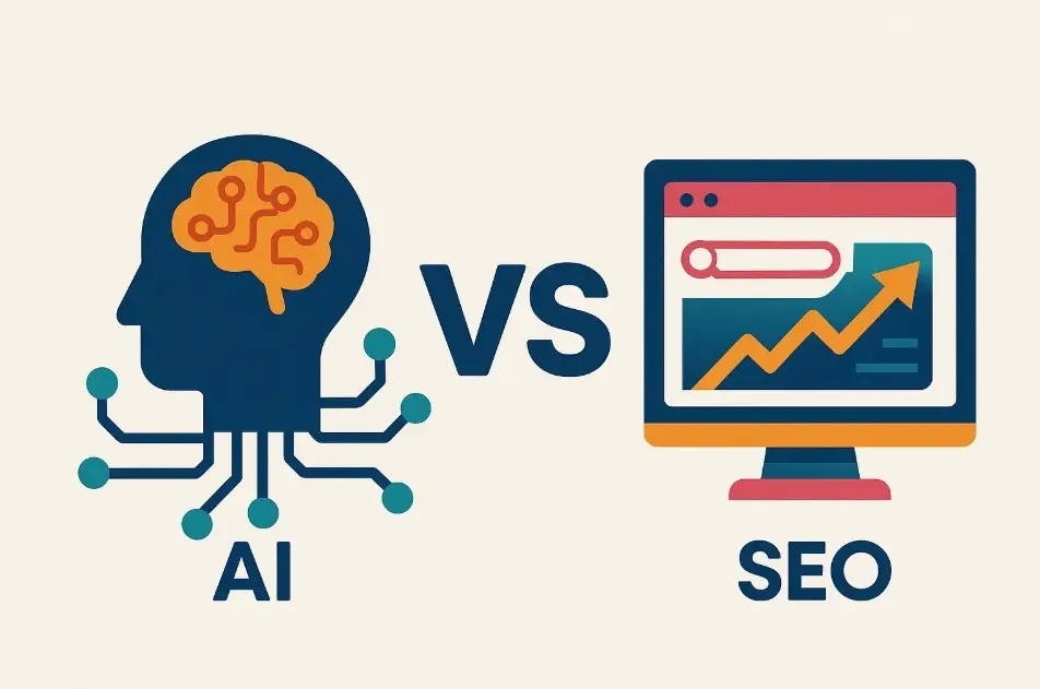 Illustration for the article The AI vs. SEO Debate: Will AI Replace SEO