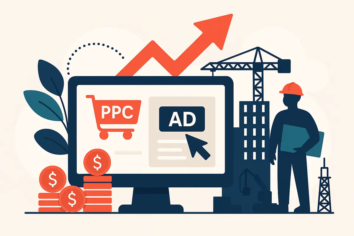 Illustration for the article PPC Advertising for Construction Companies: A Growth Guide