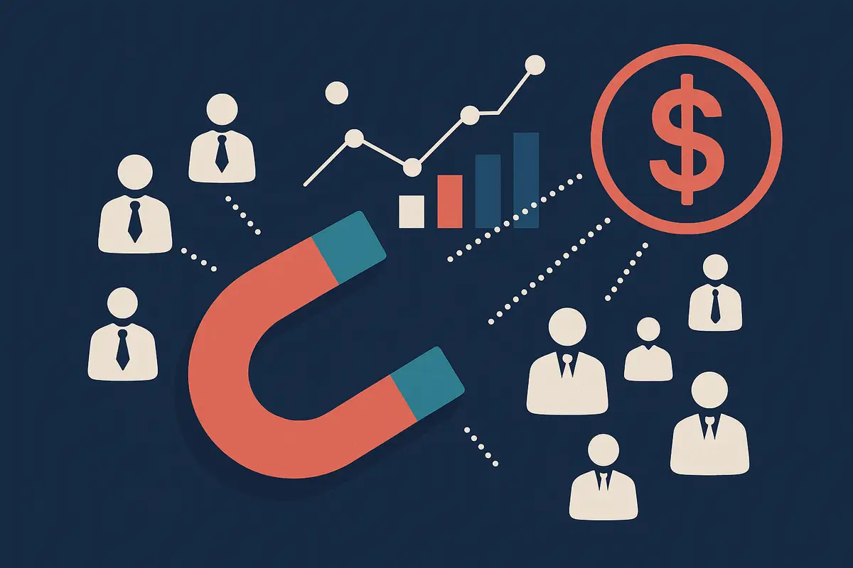 Illustration for the article Lead Generation for Financial Services: How to Build Scalable B2B Results