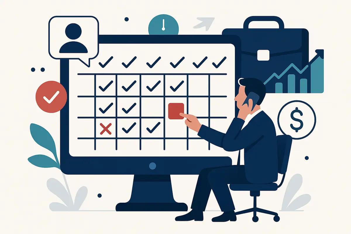 Illustration for the article Appointment Setting for Financial Services Firms: Fill Your Calendar