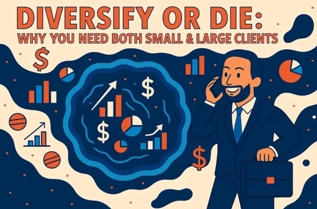 Illustration for the article Diversify or Die: Why Your Client Mix Will Make or Break You in 2025