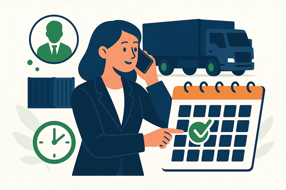 Illustration: Appointment setting for logistics providers