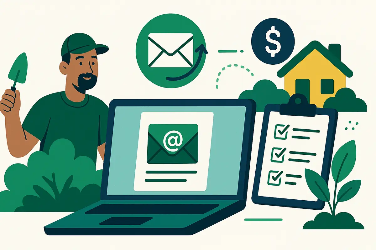 Illustration: Email marketing for landscaping companies