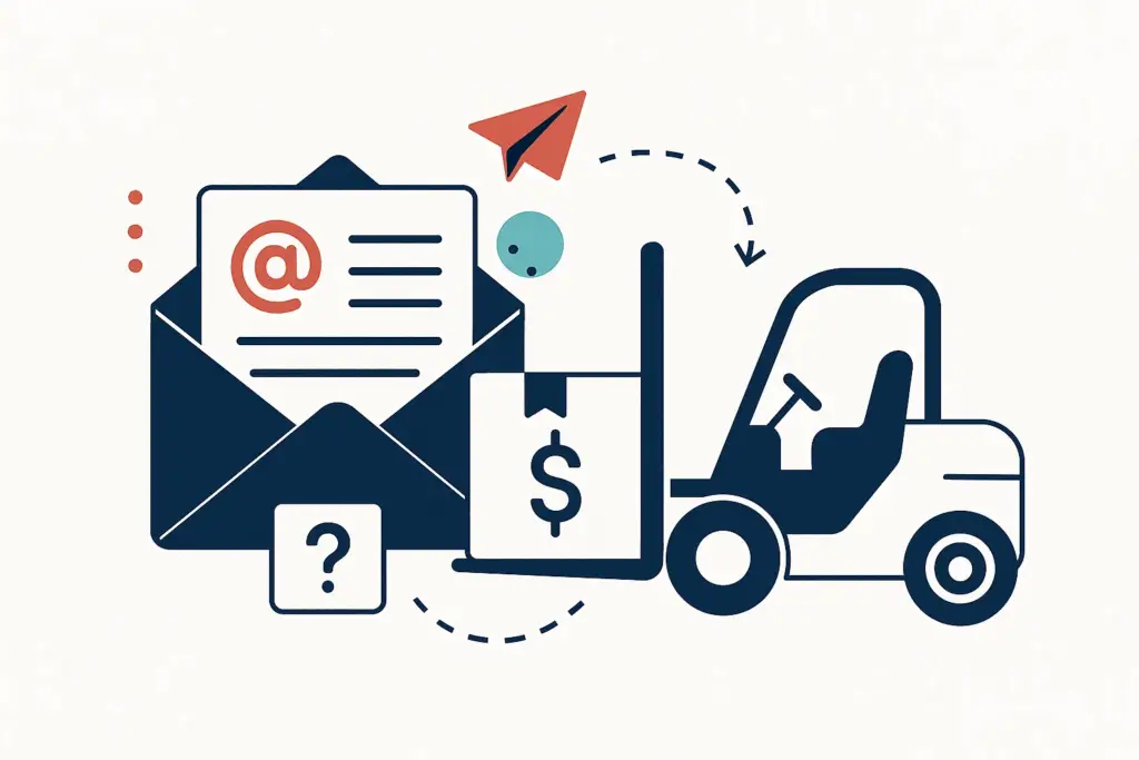 Illustration: Email marketing material handling
