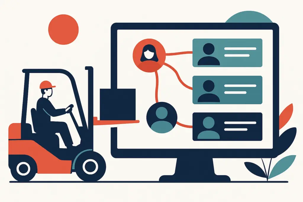 Illustration: Linkedin lead gen material handling