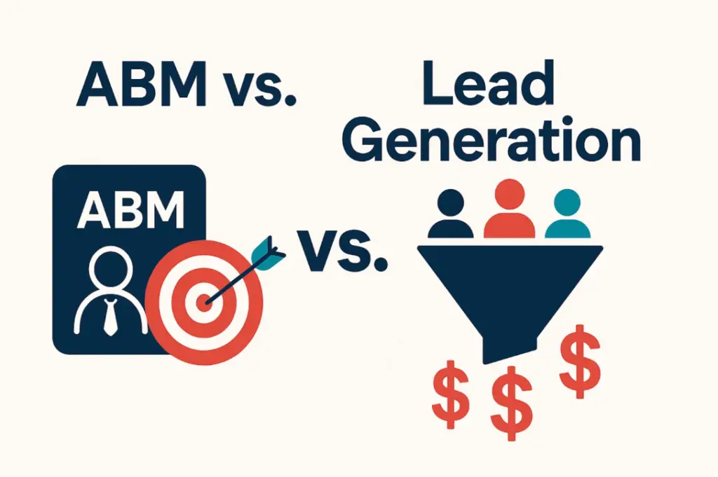 Illustration: ABM vs lead generation
