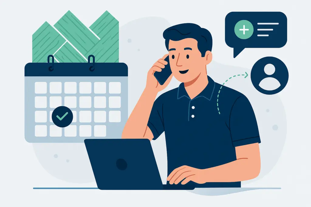 Illustration: Appointment setting for flooring companies
