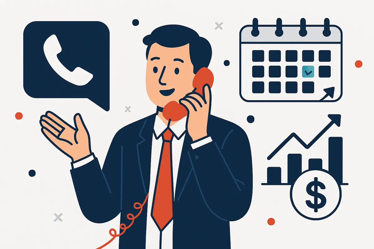 Illustration: Cold calling financial services leads
