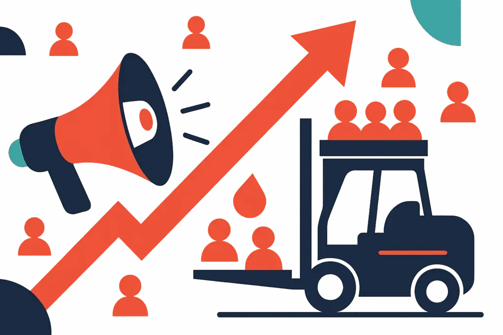 Illustration: Demand generation material handling industry
