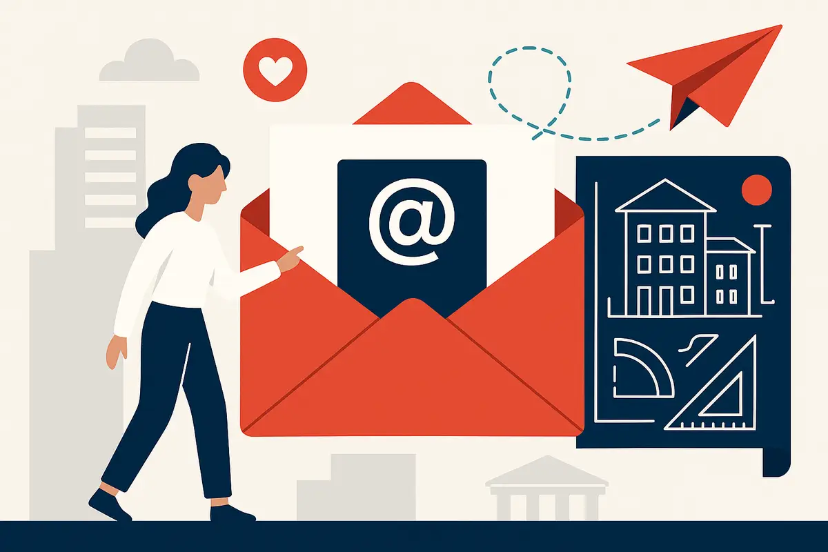 Illustration: Email marketing for architectural firms