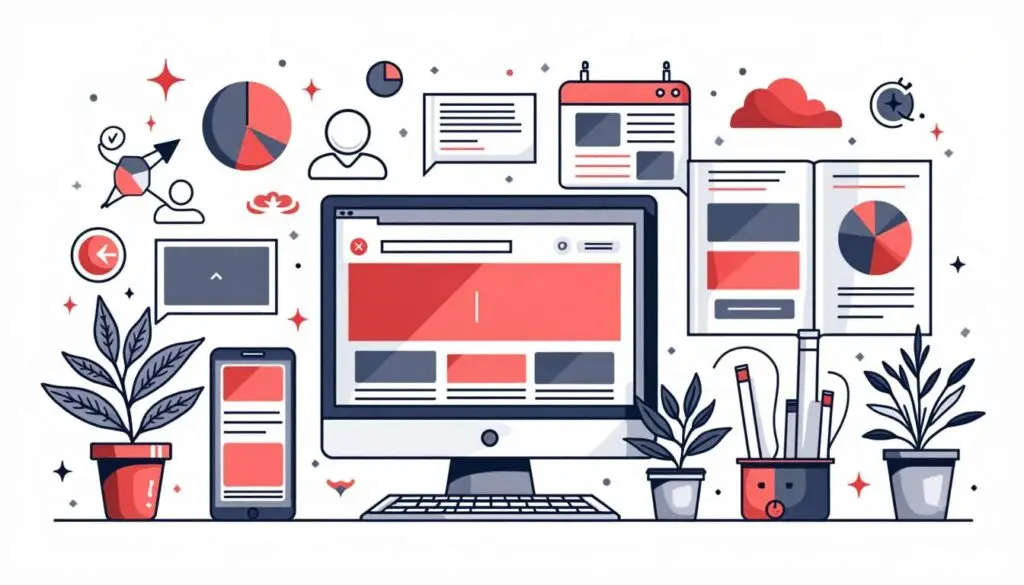 A variety of web design elements