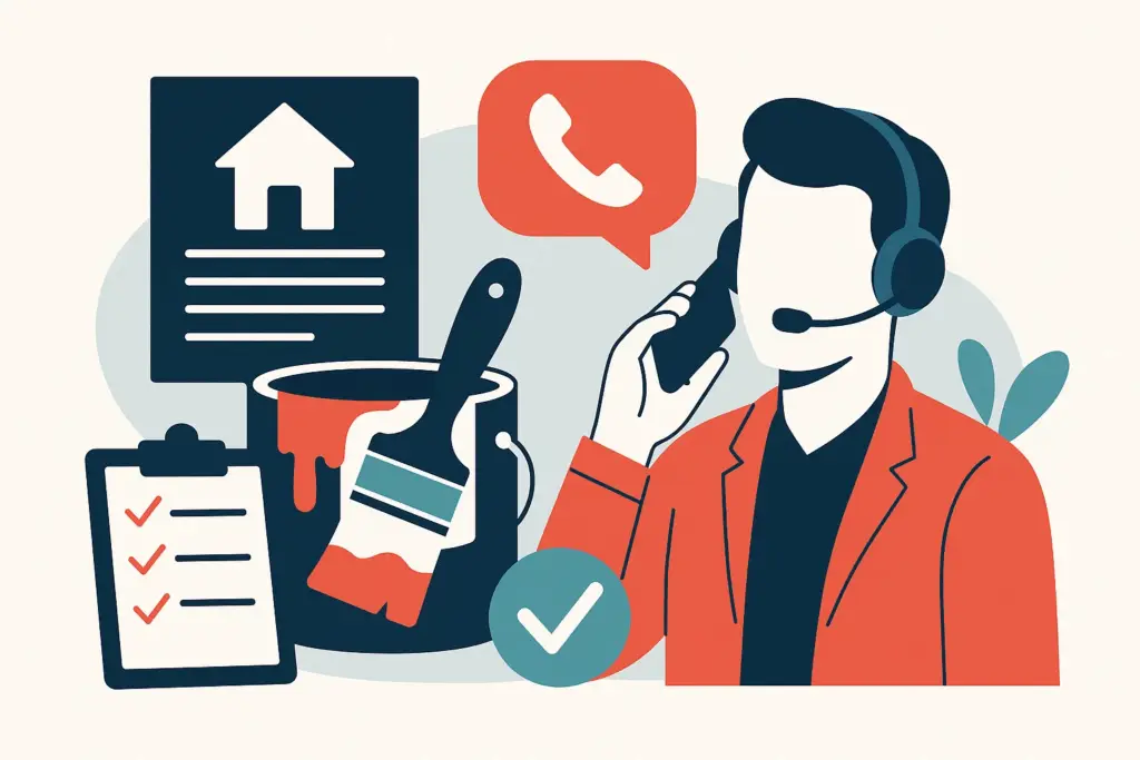 Illustration: Cold calling commercial painting leads