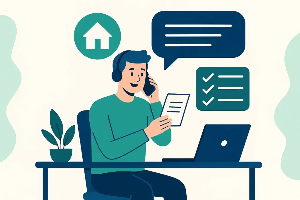 Illustration: Cold calling realtor recruiting
