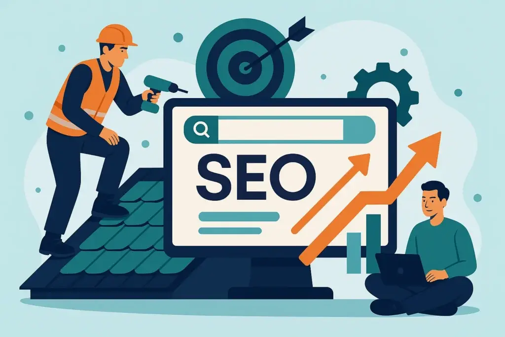 Illustration: Commercial roofing SEO services
