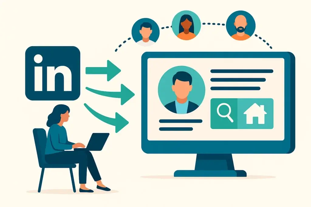 Illustration: Linkedin lead generation for recruiting realtors