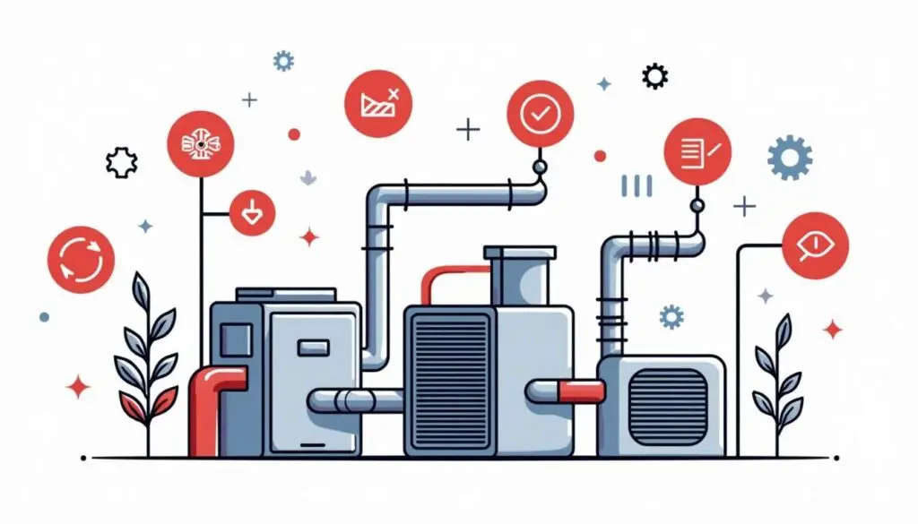 An hvac system with interconnected components