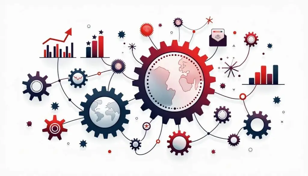 An abstract representation of a business ecosystem