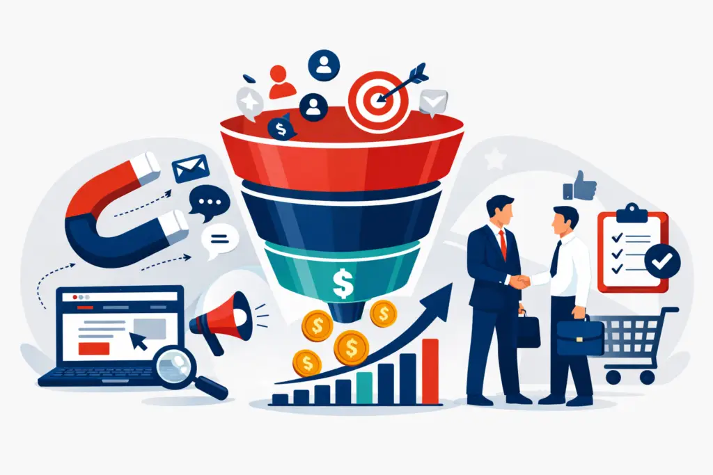 Illustration: Lead generation vs customer acquisition