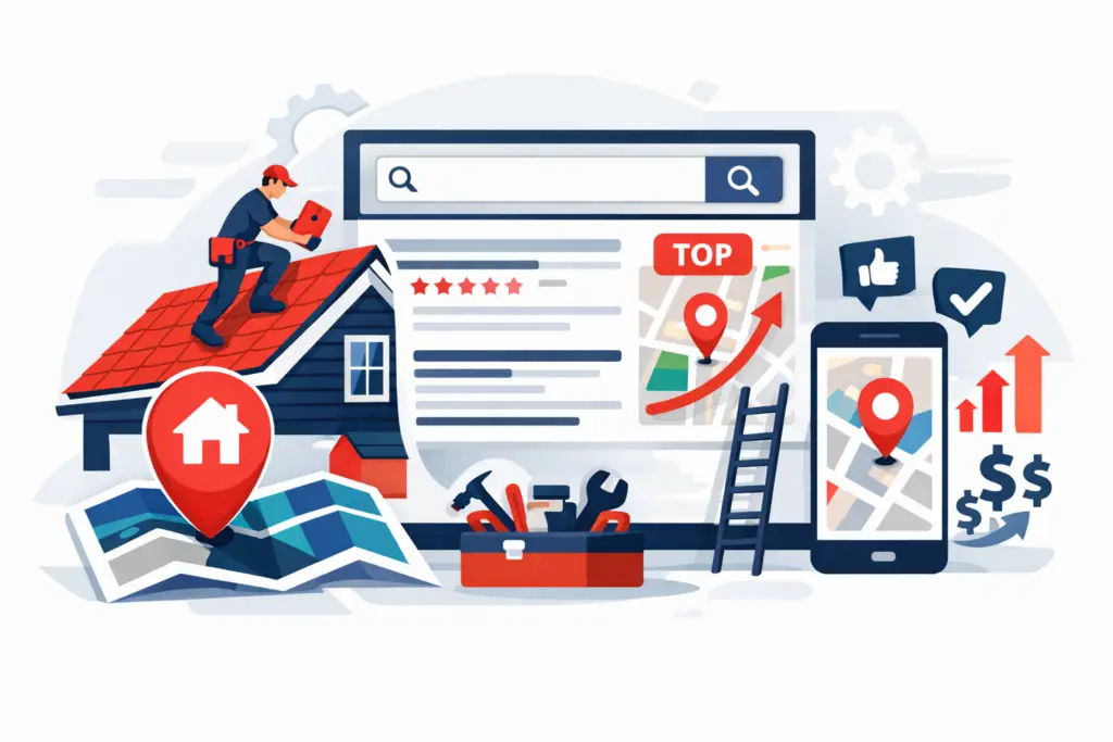 Illustration: Local SEO for roofers