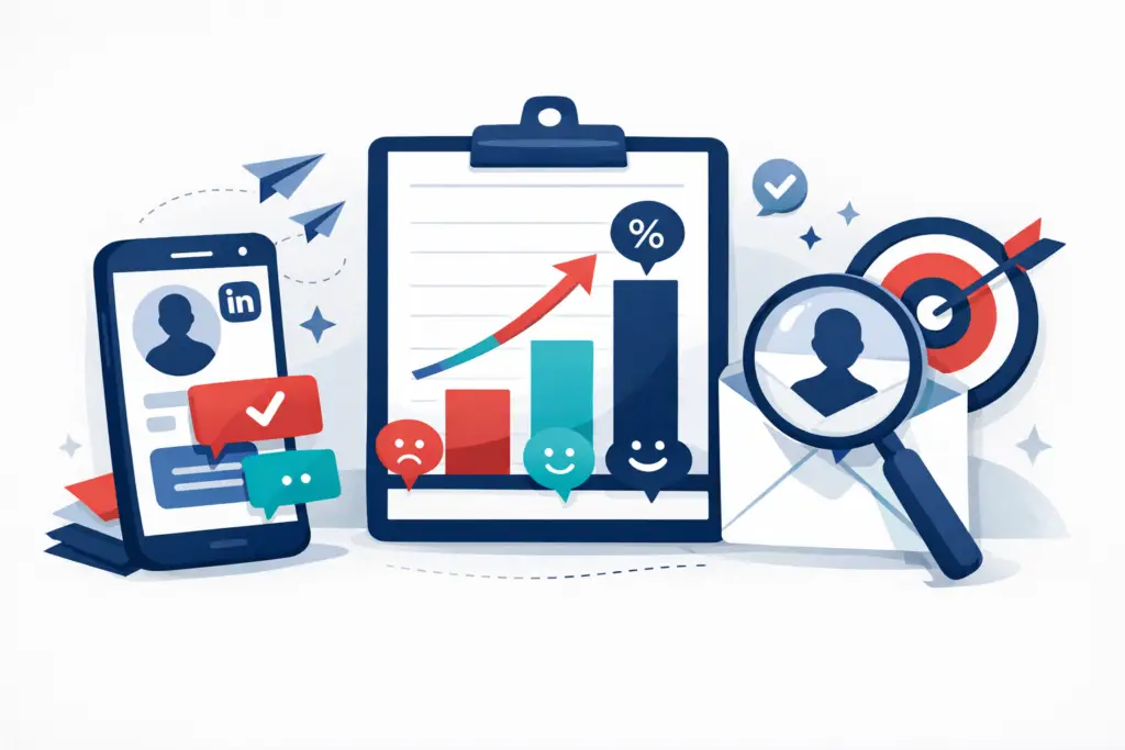 Illustration: Whats a good reply rate for linkedin outreach lead generation