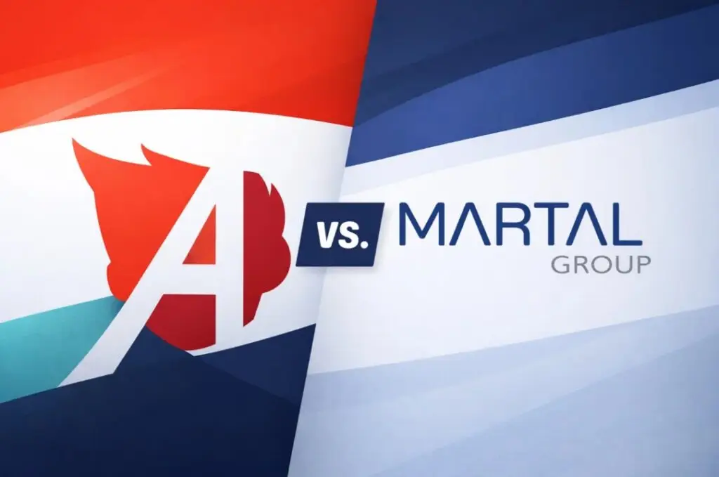 Illustration for the article Abstrakt vs Martal Group: B2B Lead Generation Company Comparison