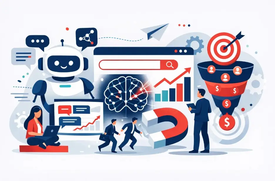 Illustration: Chat gpt AI search lead gen