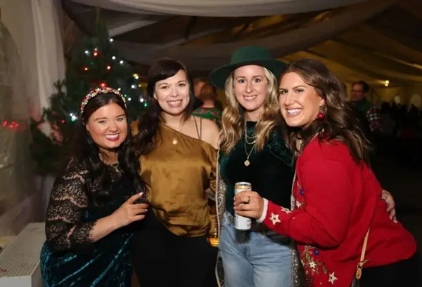 Team members at the company holiday party