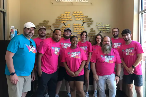 A Give Back Day team at a partner nonprofit