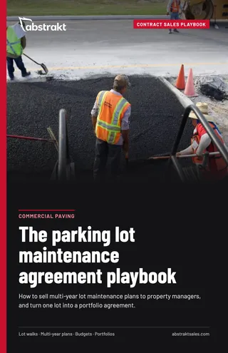 Cover of The parking lot maintenance agreement playbook
