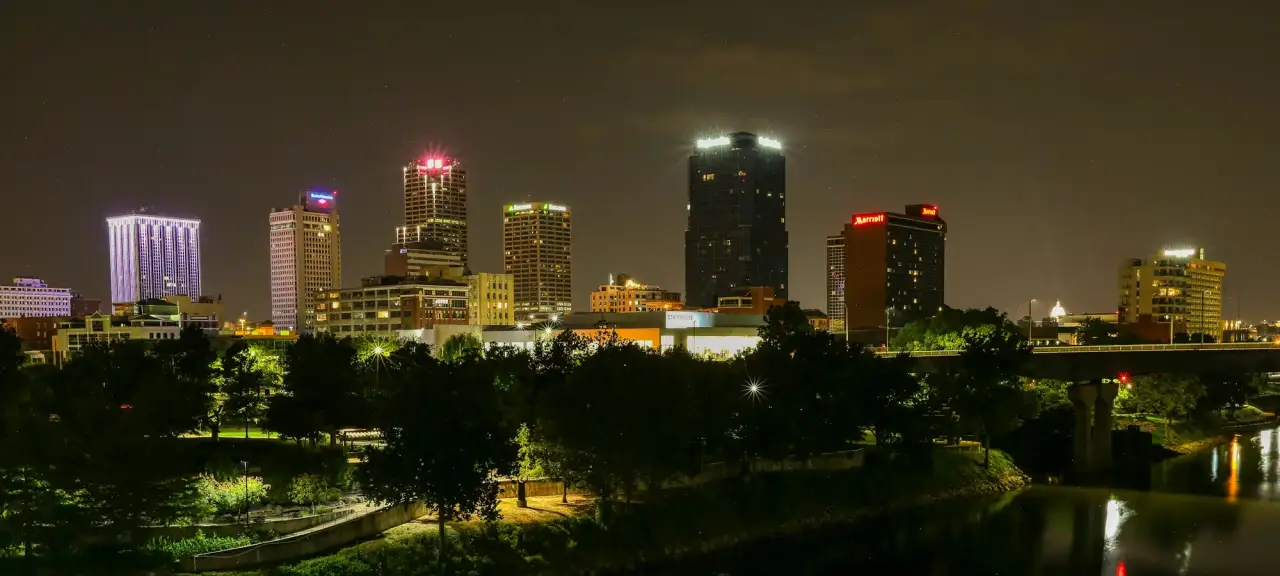 Little Rock skyline at night