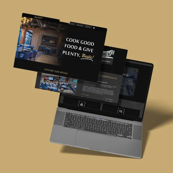 Website designed for Bartolino's Restaurants