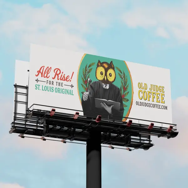 Billboard designed for Old Judge Coffee