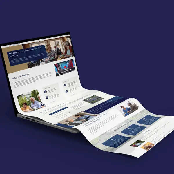 Website designed for Fairmont Senior Living