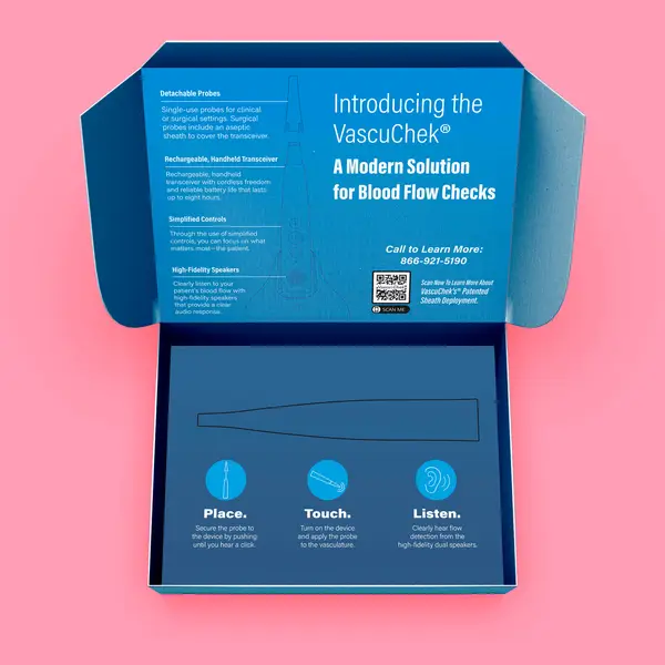 Product packaging for VascuChek