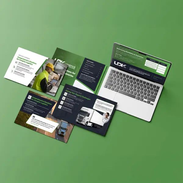 Pitch deck and print suite for LDK Logistics