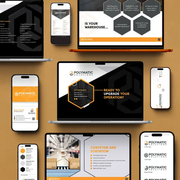 Brand and collateral system for Polymatic