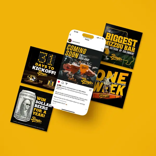 Social media posts designed for Ray's SportsHouse
