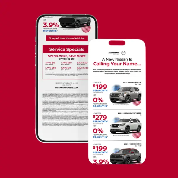 Email blast designed for Sierra Nissan