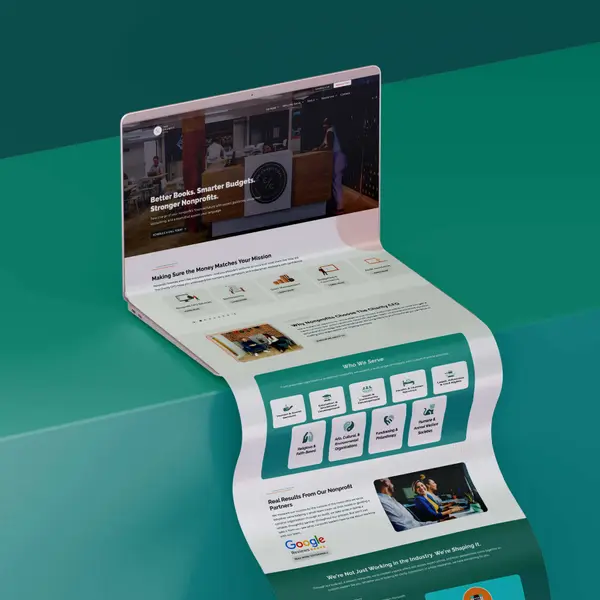 Website designed for The Charity CFO