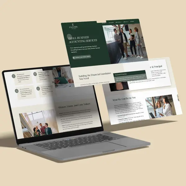 Website designed for Zacharin Consulting