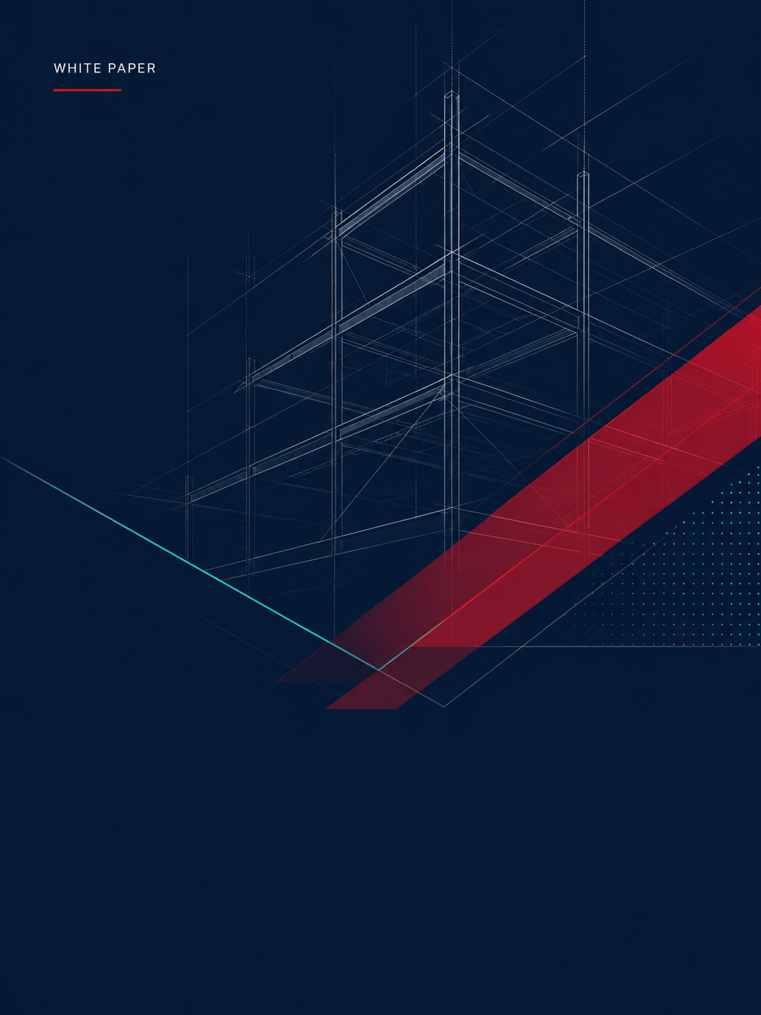 Abstrakt white paper cover — The 2026 Growth Playbook for Commercial Construction Companies