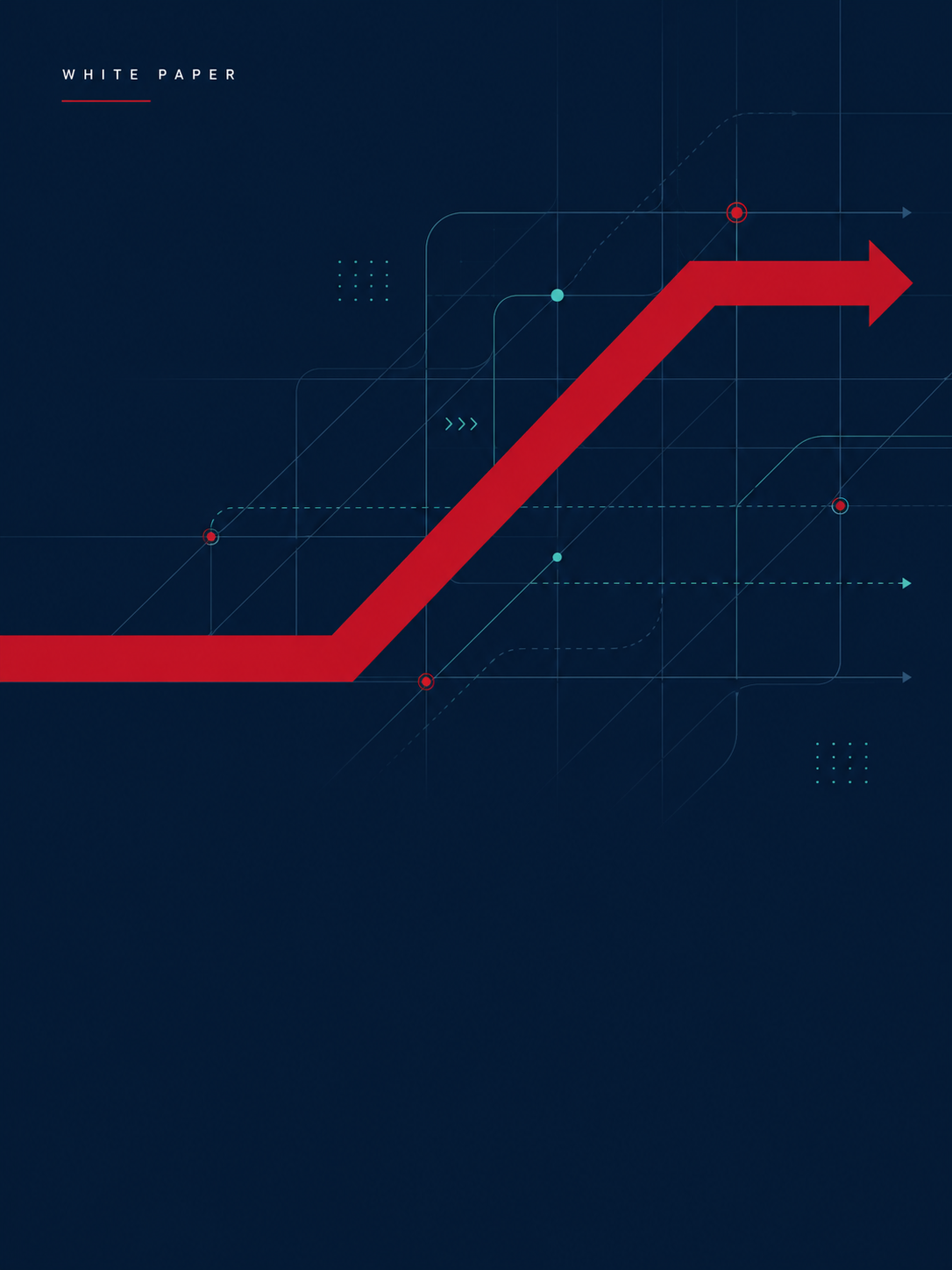Abstrakt white paper cover — The 2026 Growth Playbook for Logistics & Supply Chain Companies